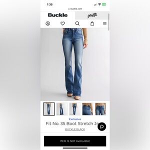 Buckle Black Fit No.35 Boot Stretch Jean